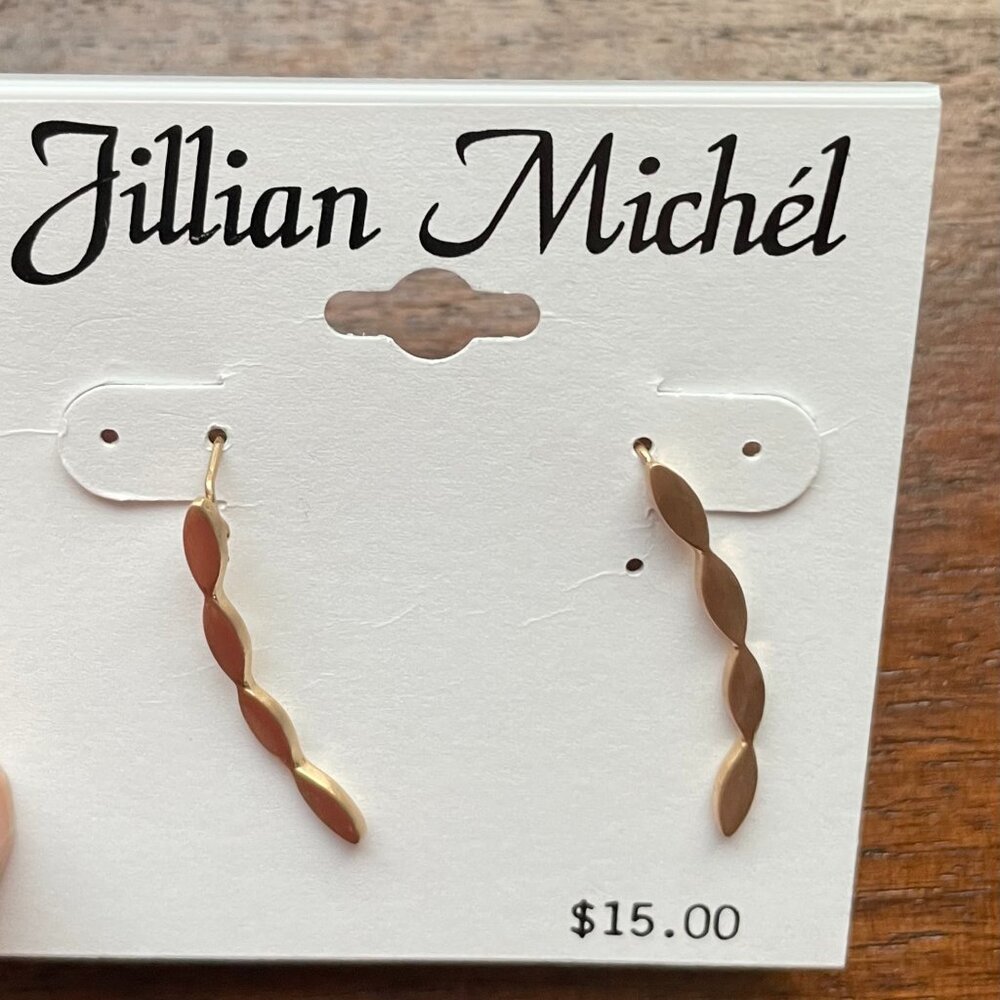 Bundle 3 for $12.  Jillian Michel Gold Tone Drop Earrings
